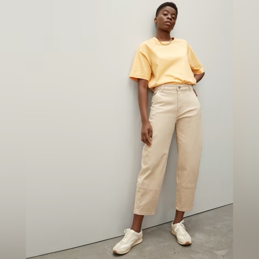 Everlane Beige Utility Barrel Pants